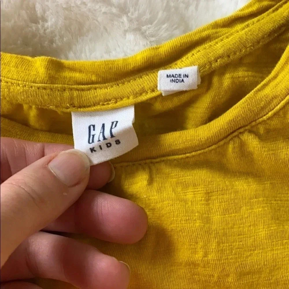 Gap Kids Girls Gold Crochet Bell Sleeve Top